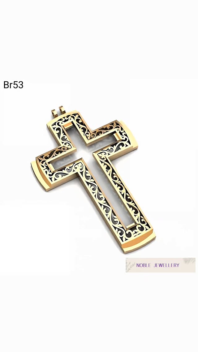 Cruciuliță aur galben 14K – model tradițional