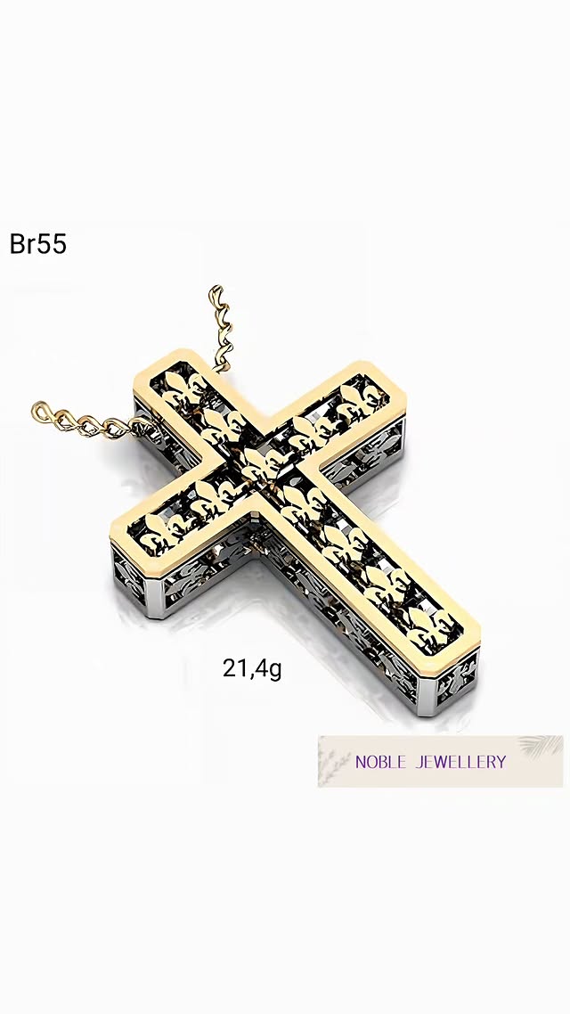 Cruciuliță aur galben 14K – model tradițional