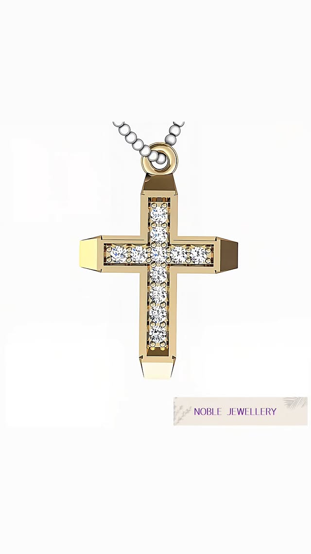 Cruciuliță aur galben 14K – model tradițional