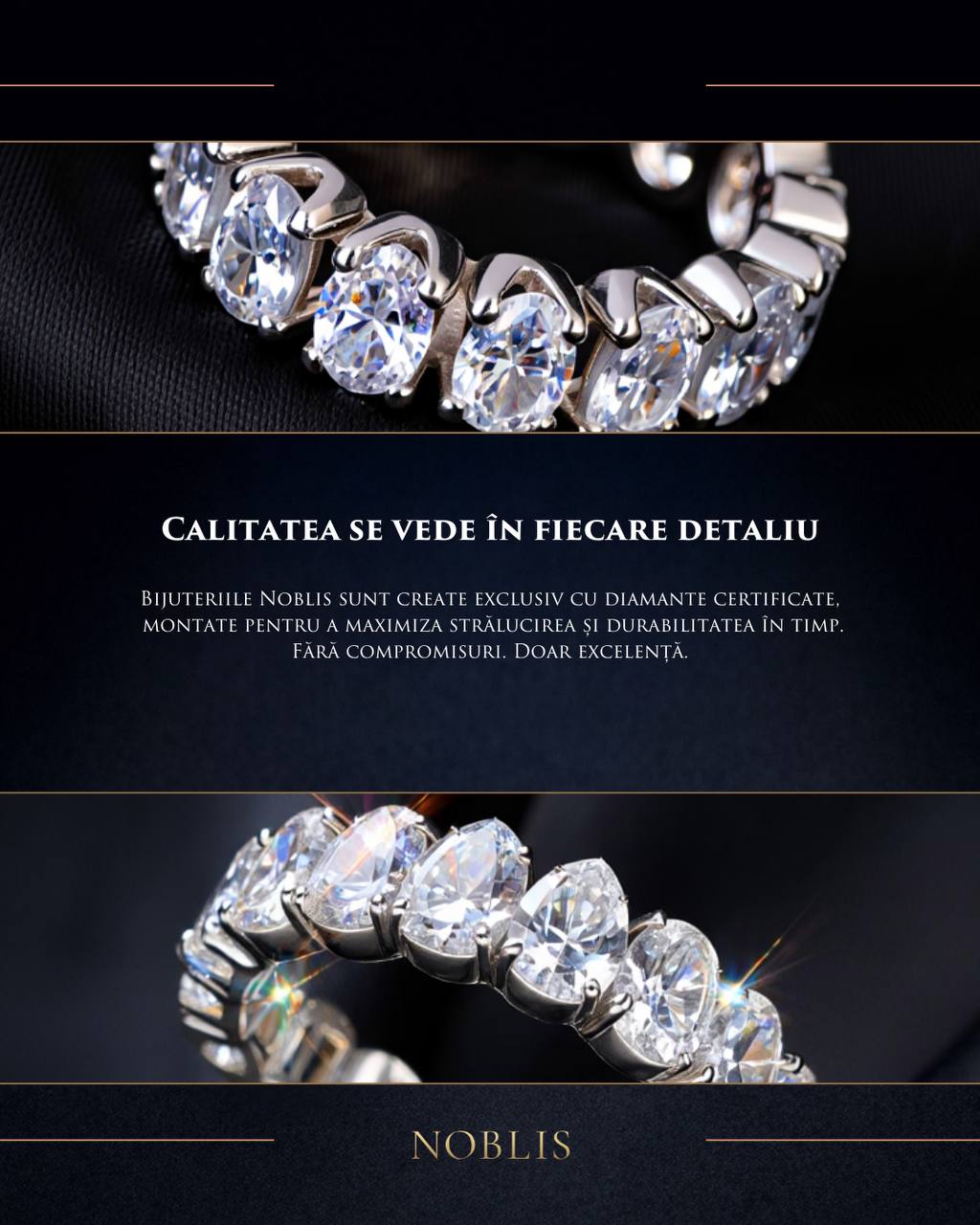 Detaliu montură cu diamante