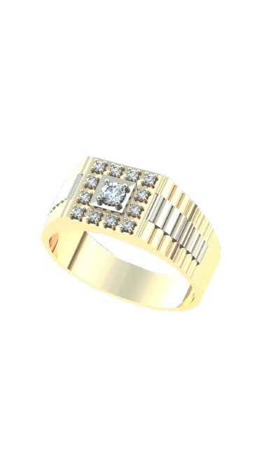Inel stil masculin – aur galben 14K
