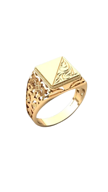 Inel stil masculin – aur galben 14K