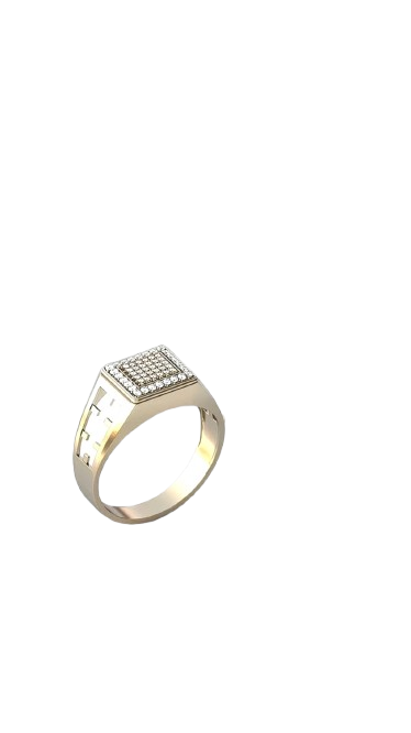 Inel stil masculin – aur galben 14K