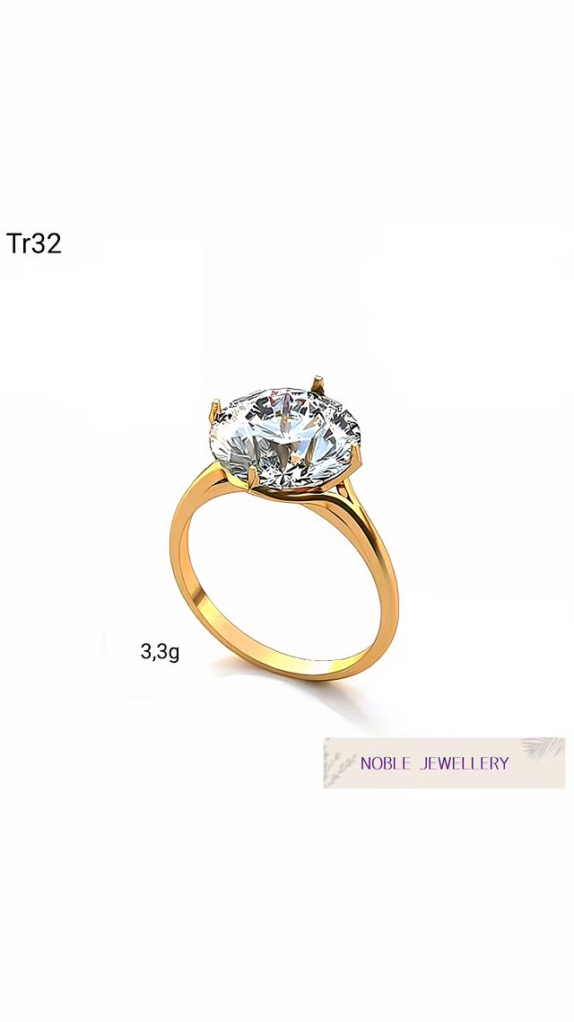 Inel cu piatră zirconiu – aur 14K