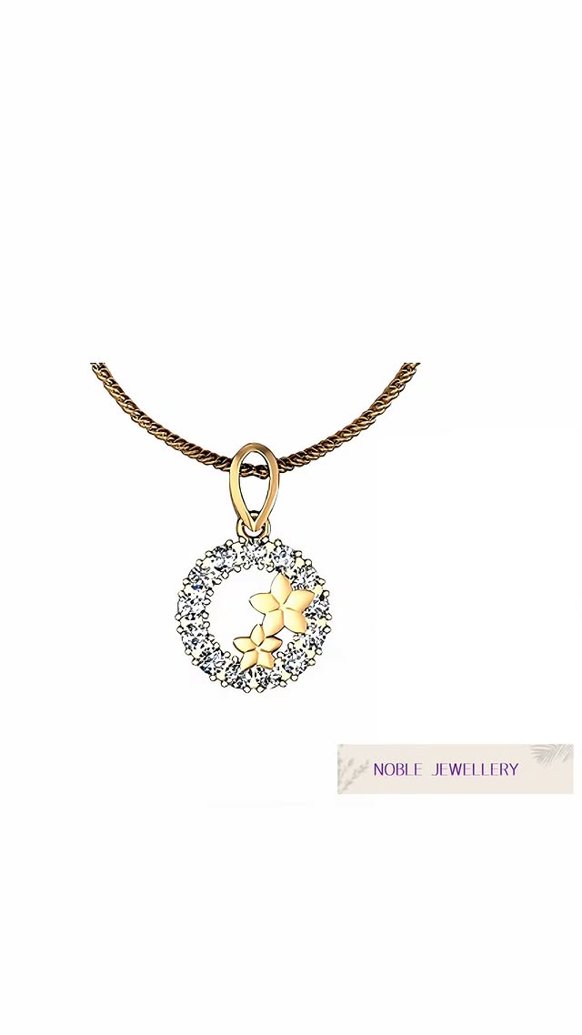 Pandantiv aur 14K cu model floral