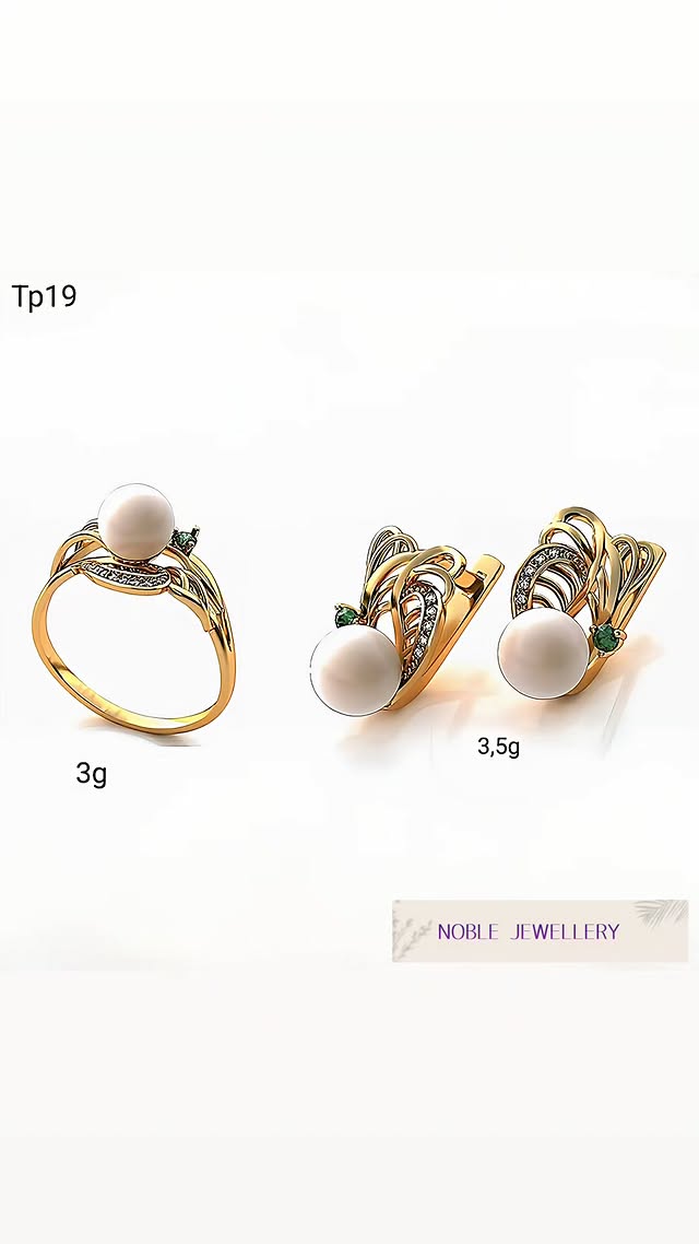 Set elegant din aur 14K – design unitar